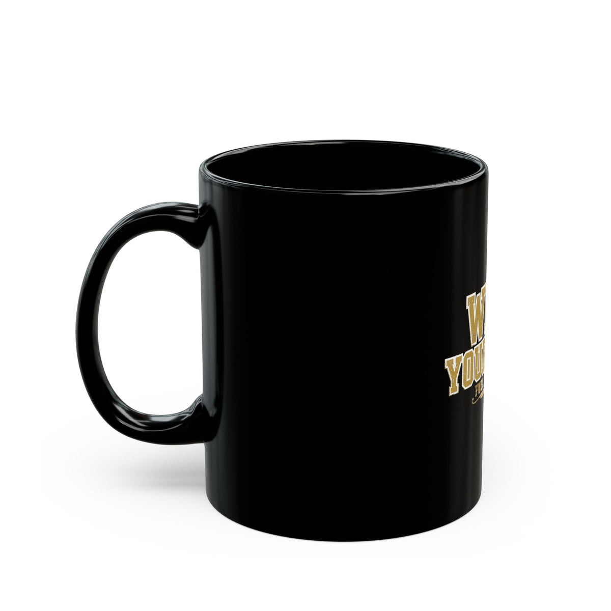Wear Your Faith Black Mug